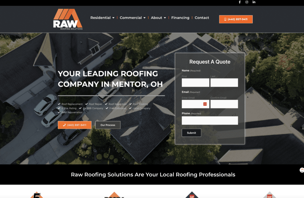 SEO PPC and Website Design for Roofers